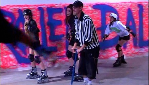 Still from Rollerball (Jim Powers XXX parody version) Still from Rollerball (Jim Powers XXX parody version)